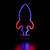 LED Rocket Ship Neon Table Light - 9" - Blue and Red - IMAGE 1