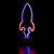 LED Rocket Ship Neon Table Light - 9" - Blue and Red - IMAGE 5