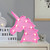 LED Lighted Unicorn Marquee Wall Art - 10" - Pink - IMAGE 3
