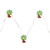 LED Palm Tree Fairy Lights - Warm White - 2.75'  Silver Wire - 10ct - IMAGE 4
