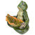 14" Green Frog with Leaf Birdfeeder Outdoor Garden Statue - IMAGE 4