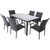 7-Piece Nassau Brown Woven Resin Wicker Outdoor Patio Dining Set - IMAGE 1