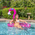 60" Inflatable Flamingo Swimming Pool Sling Chair Pool Float - IMAGE 3
