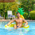 60" Inflatable Pineapple Swimming Pool Sling Chair Pool Float - IMAGE 2