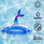 60" Inflatable Mermaid Tail Swimming Pool Sling Chair Pool Float - IMAGE 6