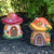 Mushroom House Outdoor Garden Statue - 6.25" - IMAGE 3