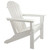 All Weather Recycled Plastic Outdoor Adirondack Chair, White - IMAGE 4