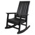 All Weather Recycled Plastic Outdoor Rocking Chair, Black - IMAGE 1