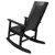 All Weather Recycled Plastic Outdoor Rocking Chair, Black - IMAGE 5