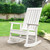 All Weather Recycled Plastic Outdoor Rocking Chair, White - IMAGE 2