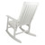 All Weather Recycled Plastic Outdoor Rocking Chair, White - IMAGE 5