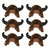 Pack of 6 Plush Black and Brown Buffalo Lodge Style Hat Costume - IMAGE 2