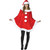 48" Red and White Plush Poncho with Santa Hat Women Adult Christmas Costume - One Size - IMAGE 1