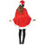 48" Red and White Plush Poncho with Santa Hat Women Adult Christmas Costume - One Size - IMAGE 2
