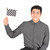 Checked Race Flag Party Decoration - 10.5" - Black and White - Pack of 12 - IMAGE 3