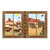 Pack of 6 Brown Old Country Western Window View Party Wall Decors 62" - IMAGE 1