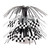 Club Pack of 12 Black and White Checkered Flag Mini Cascade Party Table Centerpieces 15" - IMAGE 1