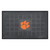 19.5" x 31.25" Black and Orange NCAA Clemson University Tigers Medallion Outdoor Door Mat - IMAGE 1