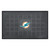19.5" x 31.25" Blue and White NFL Miami Dolphins 3-D Team Medallion Doormat - IMAGE 1