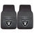 Set of 2 Black and White NFL Oakland Raiders Car Mats 17" x 27" - IMAGE 1