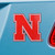 Set of 2 Red NCAA University of Nebraska Cornhuskers Emblem Stick-on Car Decals 2.5" x 3" - IMAGE 2