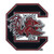 Set of 2 Black NCAA University of South Carolina Gamecocks Emblem Stick-on Car Decals 2.75" x 3" - IMAGE 1