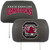 Set of 2 Black and Red NCAA University of South Carolina Head Rest Cover Accessories 10" x 13" - IMAGE 1