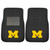 Set of 2 Black and Yellow Michigan Wolverines Embroidered Car Mats 17" x 25.5" - IMAGE 1