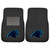 Set of 2 Black NFL Carolina Panthers Embroidered Car Mats 17" x 25.5" - IMAGE 1