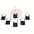 Set of 6 DIY Black Art Glass Bottle Charms with Markers 9.25" - IMAGE 1