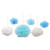 Pack of 6 Baby Blue and White Pom Pom Tissue Fluff Balls Decors 10.5" - IMAGE 1