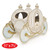 3-D Cinderella Carriage Centerpieces - 11" - White and Gold - Pack of 12 - IMAGE 4