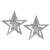 Club Pack of 24 Silver Foil 3-D Awards Night Hanging Stars Decorations 12" - IMAGE 1