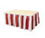 Pack of 6 Red & White Striped Plastic Table Skirting Party Decorations 14' - IMAGE 1