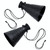 Club Pack of 12 Black 'Action' and 'Cut' Megaphones 6" - IMAGE 1