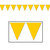 Club Pack of 12 Golden-Yellow Outdoor Pennant Banner Hanging Party Decorations 12' - IMAGE 1