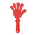 Club Pack of 12 Fun Party-Time Red Giant Hand Clapper Party Favors 15" - IMAGE 1