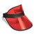 Club Pack of 12 Clear Red Plastic Dealer's Visor - IMAGE 1