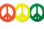 Club Pack of 12 Multi-Color Peace Sign Garlands 12' - IMAGE 2