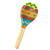 Pack of 6 Inflatable Orange and Yellow Fiesta Maraca Party Decors 30" - IMAGE 1