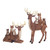 Set of 2 Deer and Woodland Creature Figurines 10” - IMAGE 1