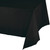 Club Pack of 12 Jet Black Plastic Tablecloth Tablecovers 9' - IMAGE 1