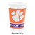 Club Pack of 96 White and Orange NCAA Clemson University Tigers Drinking Tailgate Party Cups 7" - IMAGE 2