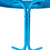 22" Round Outdoor Retro Steel Tulip Side Table, Turquoise Blue - IMAGE 4