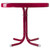 22" Outdoor Retro Tulip Steel Side Table, Pink - IMAGE 3