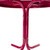 22" Outdoor Retro Tulip Steel Side Table, Pink - IMAGE 4