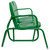 2-Person Outdoor Retro Tulip Steel Double Glider Chair, Green - IMAGE 4