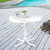 22" Outdoor Retro Tulip Steel Side Table, White - IMAGE 2