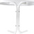 22" Outdoor Retro Tulip Steel Side Table, White - IMAGE 4