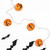 Jack-O-Lantern Paper Lantern Halloween Lights - 12" Spacing - White Wire - 10ct